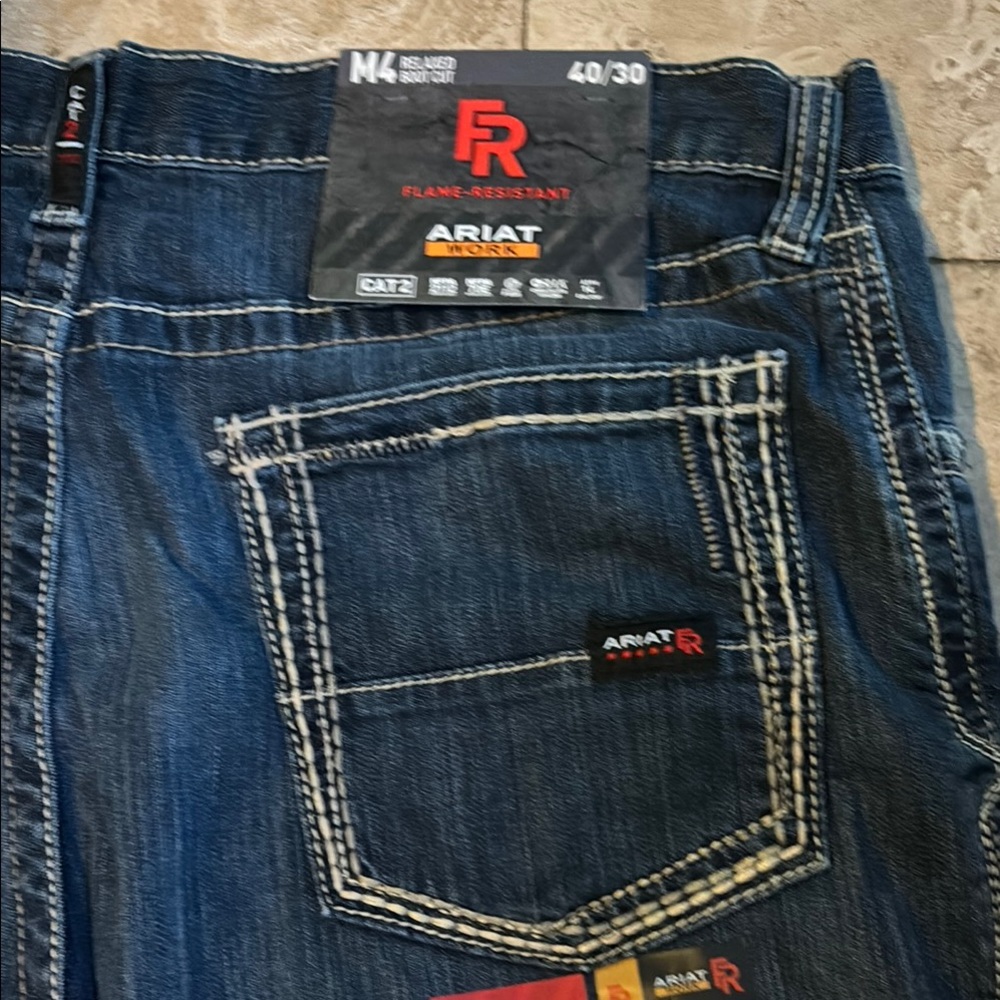 Ariat Men's Flame-Resistant Blue Jeans